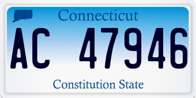 CT license plate AC47946