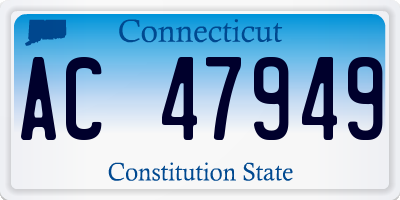 CT license plate AC47949