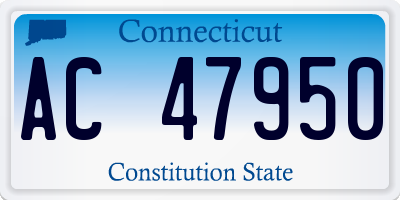 CT license plate AC47950