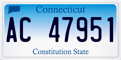 CT license plate AC47951