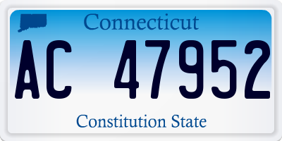 CT license plate AC47952