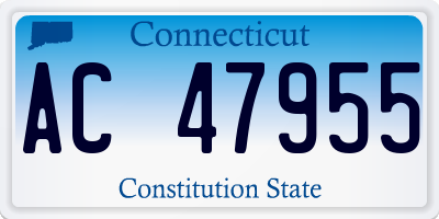 CT license plate AC47955
