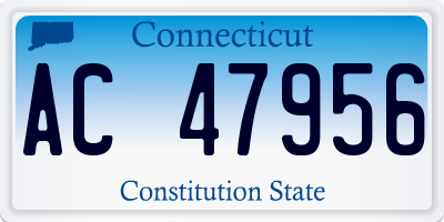 CT license plate AC47956