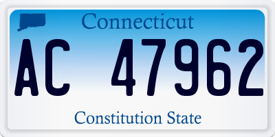 CT license plate AC47962