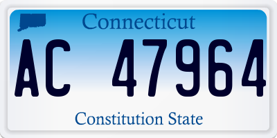 CT license plate AC47964