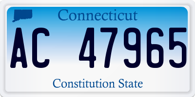CT license plate AC47965
