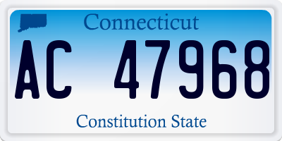 CT license plate AC47968