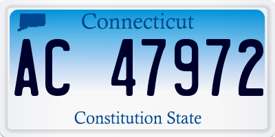 CT license plate AC47972