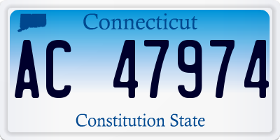CT license plate AC47974