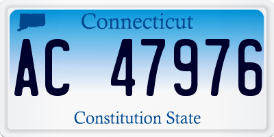 CT license plate AC47976