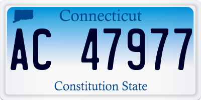 CT license plate AC47977