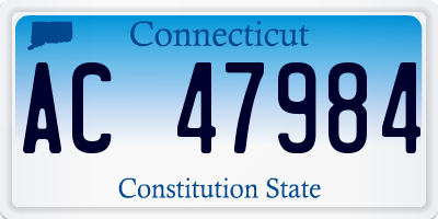 CT license plate AC47984