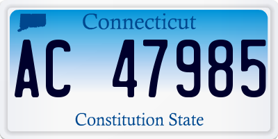 CT license plate AC47985