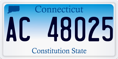 CT license plate AC48025