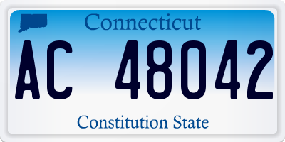 CT license plate AC48042