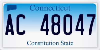 CT license plate AC48047
