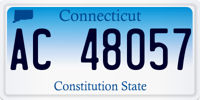 CT license plate AC48057