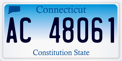 CT license plate AC48061