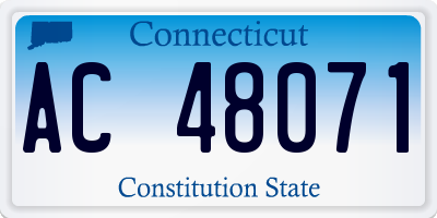 CT license plate AC48071