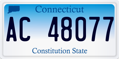 CT license plate AC48077