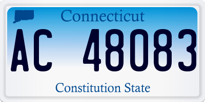 CT license plate AC48083