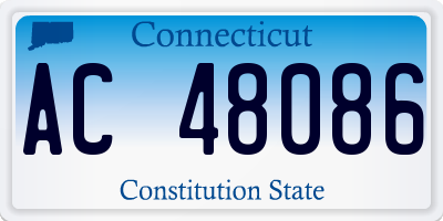 CT license plate AC48086
