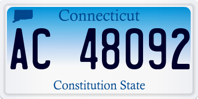 CT license plate AC48092