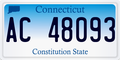 CT license plate AC48093