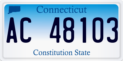 CT license plate AC48103