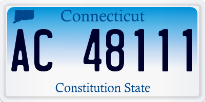 CT license plate AC48111