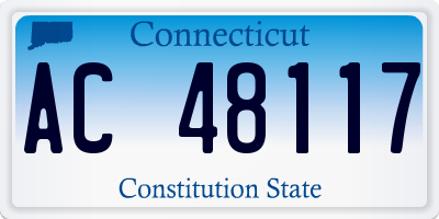 CT license plate AC48117