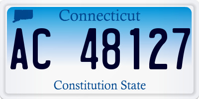 CT license plate AC48127