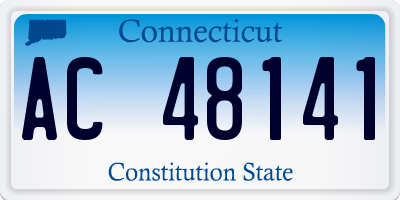 CT license plate AC48141