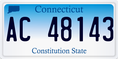 CT license plate AC48143