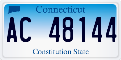 CT license plate AC48144