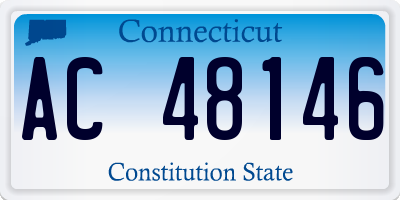 CT license plate AC48146