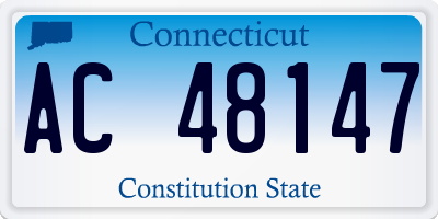 CT license plate AC48147