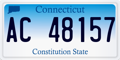 CT license plate AC48157
