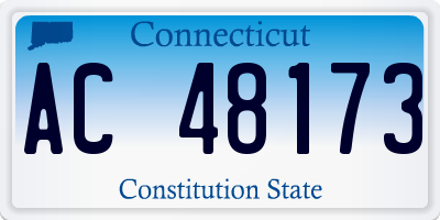 CT license plate AC48173
