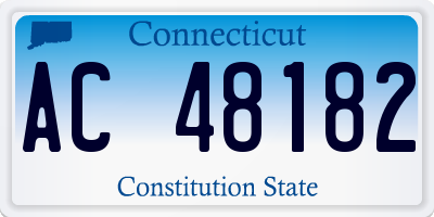 CT license plate AC48182