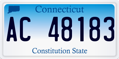 CT license plate AC48183