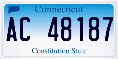 CT license plate AC48187