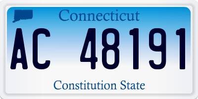 CT license plate AC48191