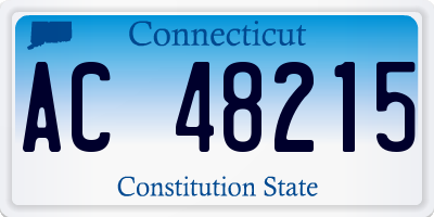 CT license plate AC48215