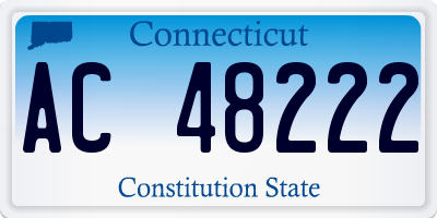 CT license plate AC48222