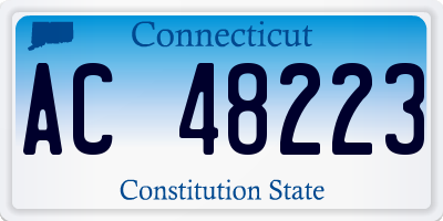 CT license plate AC48223