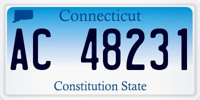 CT license plate AC48231