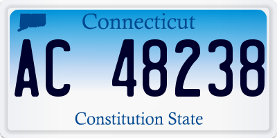 CT license plate AC48238