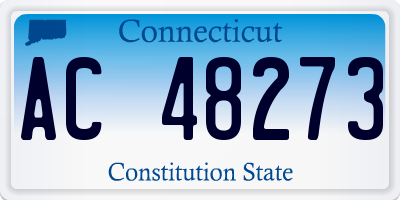 CT license plate AC48273