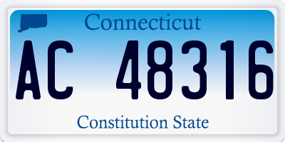 CT license plate AC48316